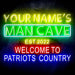 Custom Ultra-Bright Welcome Patriots Country Man Cave LED Neon Sign - Way Up Gifts