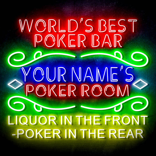 Custom Ultra-Bright Game Room Poker Bar LED Neon Sign - Way Up Gifts