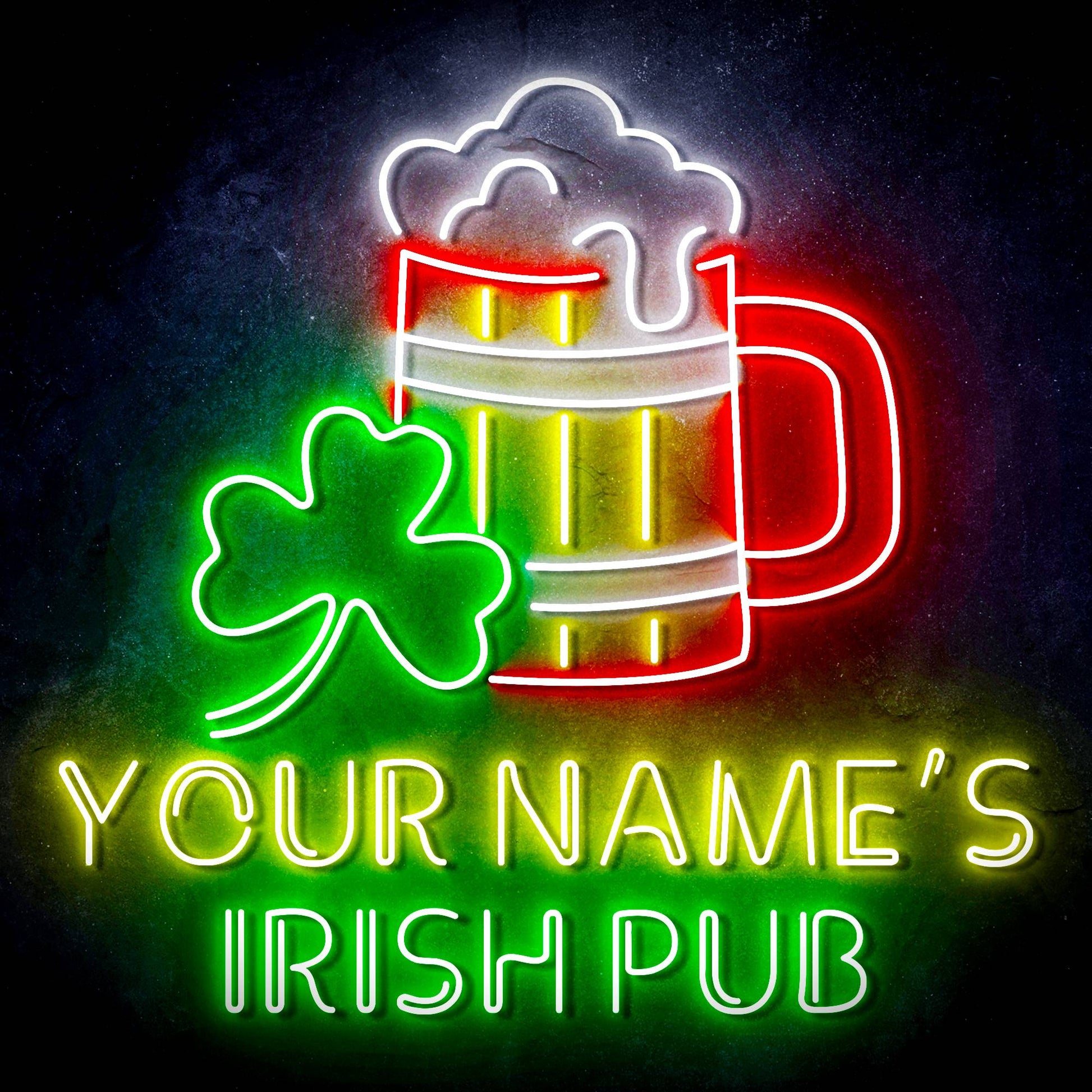 Shamrock Personalized Irish Beer Mug