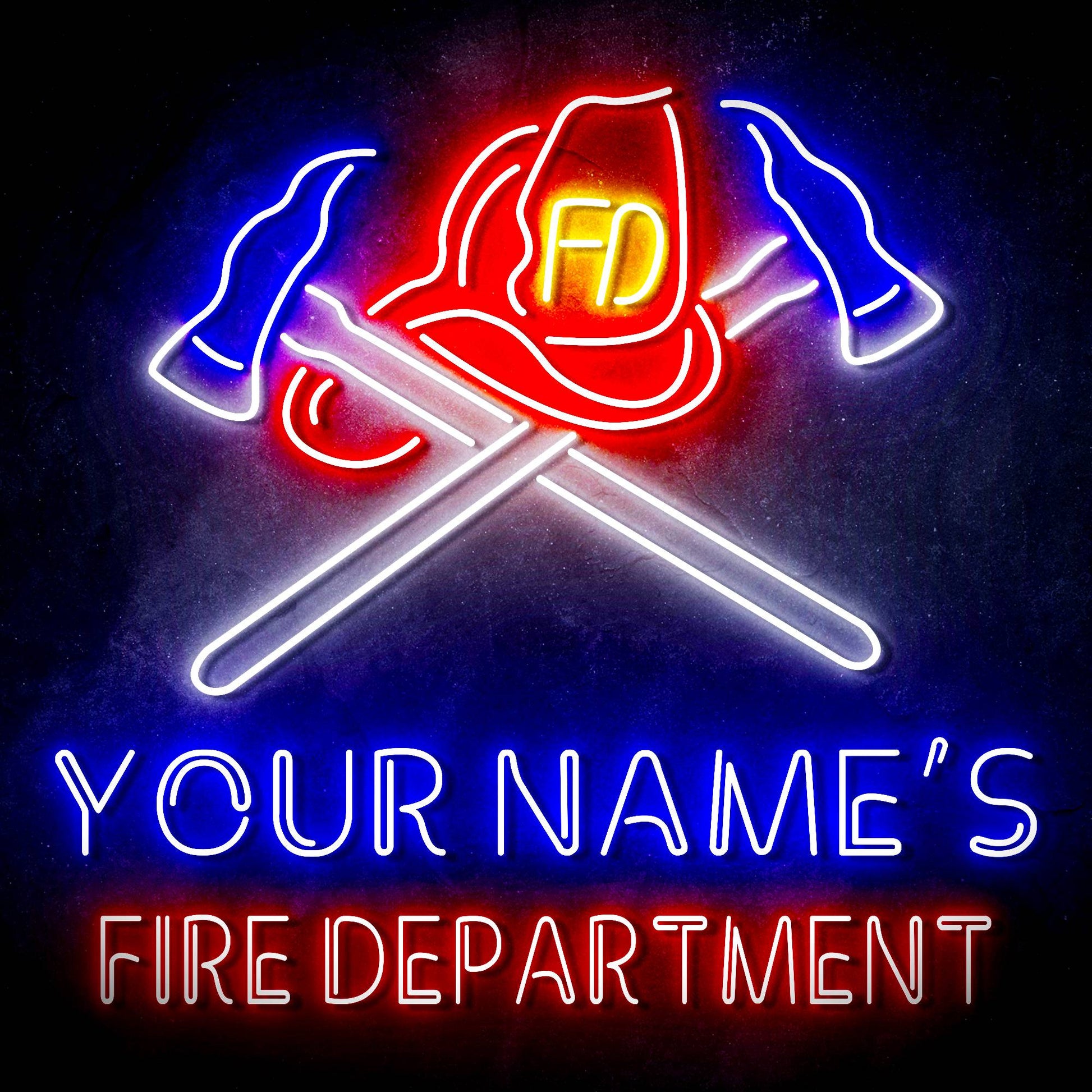 Personalized Ultra-Bright Fire Fighter Gift Fire Department LED Neon Sign - Way Up Gifts