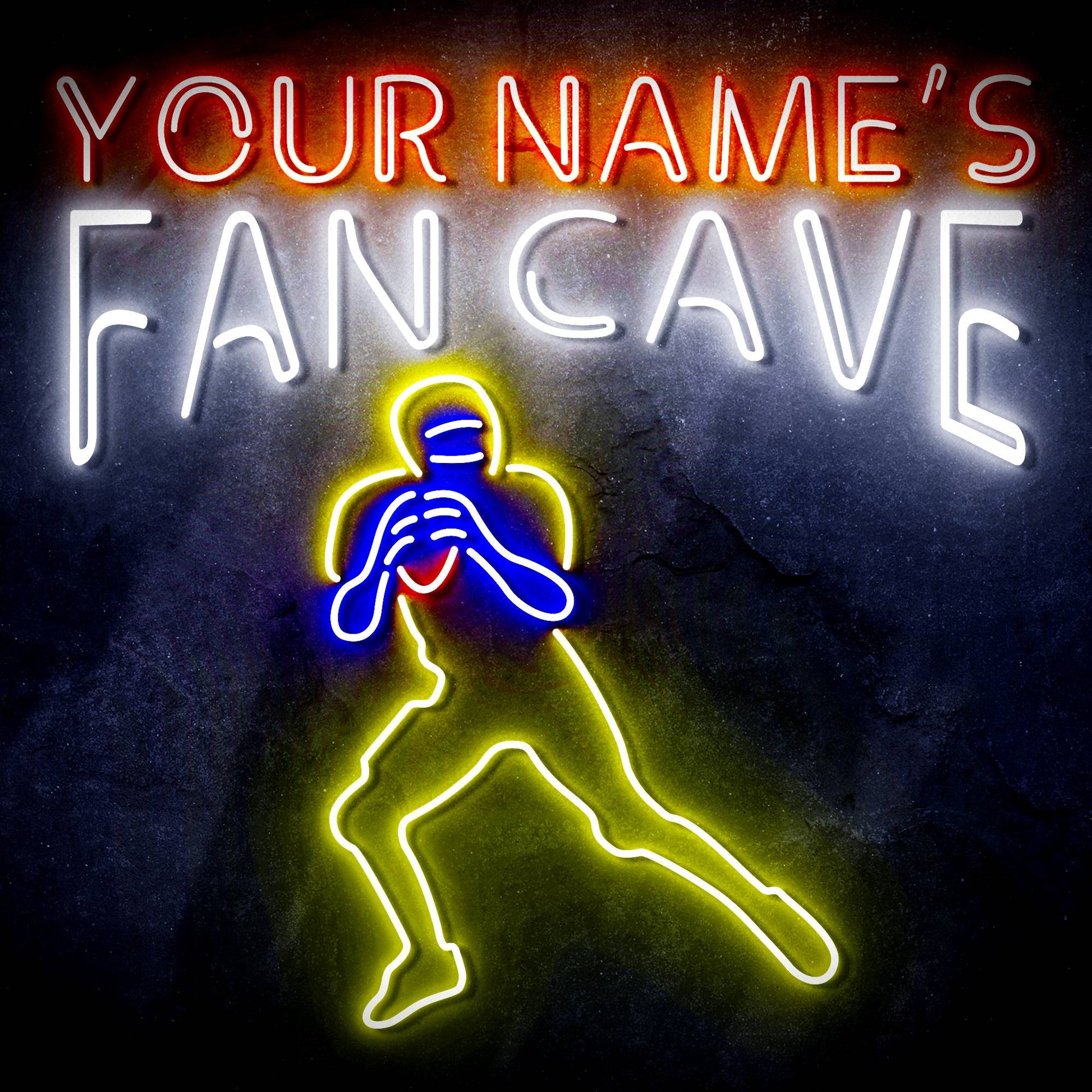 Custom Ultra-Bright Football Fan Cave LED Neon Sign - Way Up Gifts