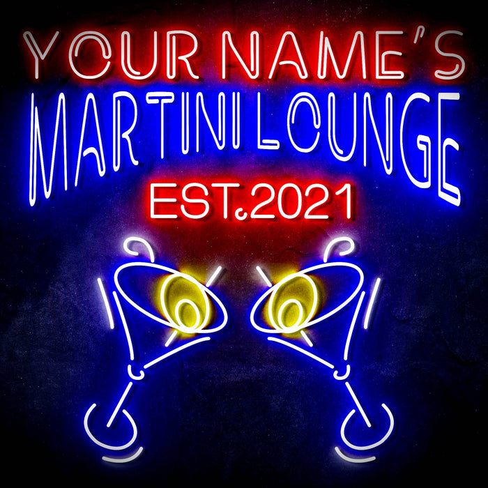 Custom Ultra-Bright Martini Lounge Bar LED Neon Sign - Way Up Gifts