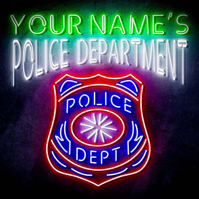Custom Ultra-Bright Police Department LED Neon Sign - Way Up Gifts