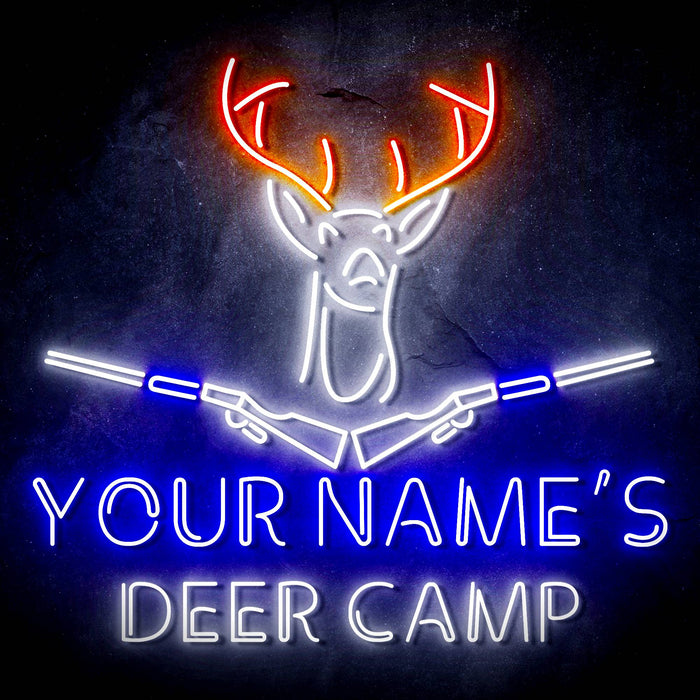 Custom Ultra-Bright Hunting Cabin Bar Deer Camp LED Neon Sign - Way Up Gifts