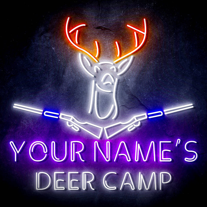 Custom Ultra-Bright Hunting Cabin Bar Deer Camp LED Neon Sign - Way Up Gifts