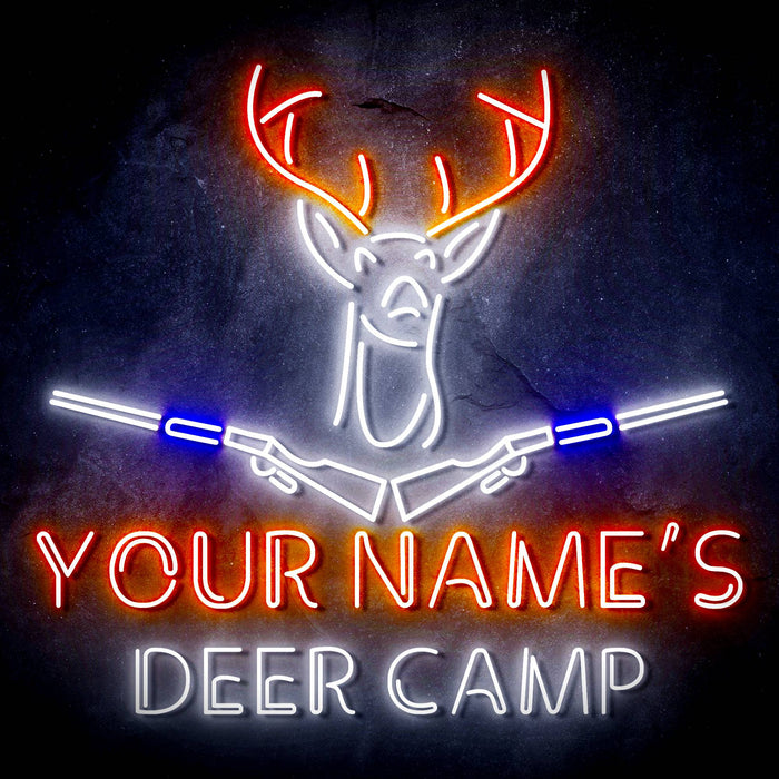 Custom Ultra-Bright Hunting Cabin Bar Deer Camp LED Neon Sign - Way Up Gifts