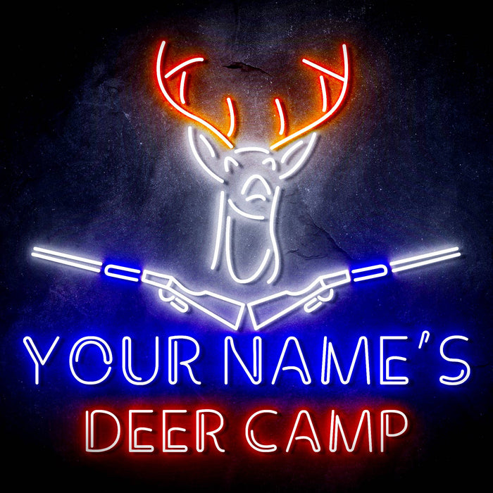 Custom Ultra-Bright Hunting Cabin Bar Deer Camp LED Neon Sign - Way Up Gifts