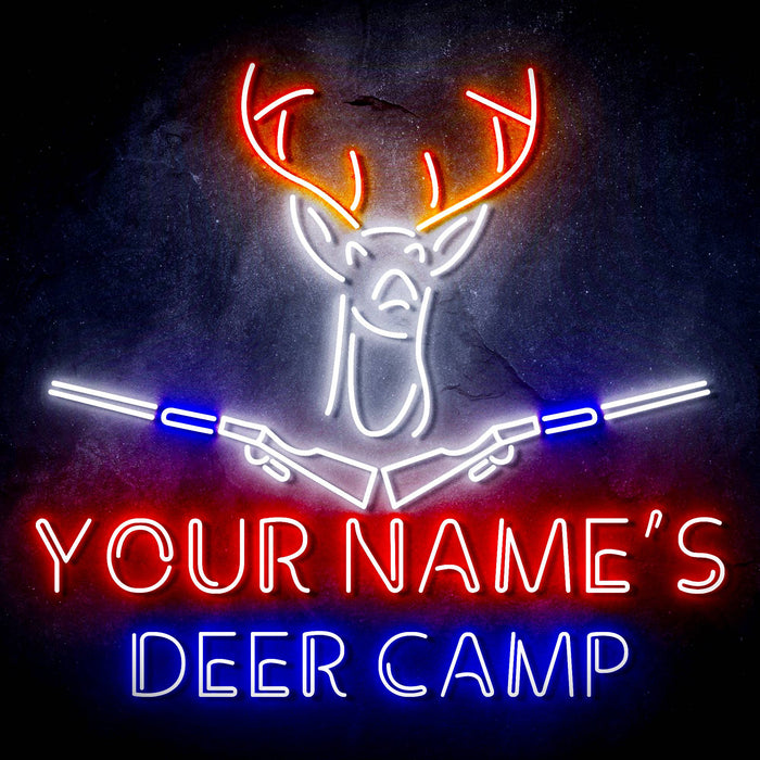 Custom Ultra-Bright Hunting Cabin Bar Deer Camp LED Neon Sign - Way Up Gifts