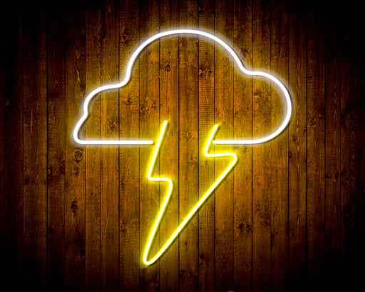 Cloud Lightning Bolt Flex Silicone LED Neon Sign - Way Up Gifts