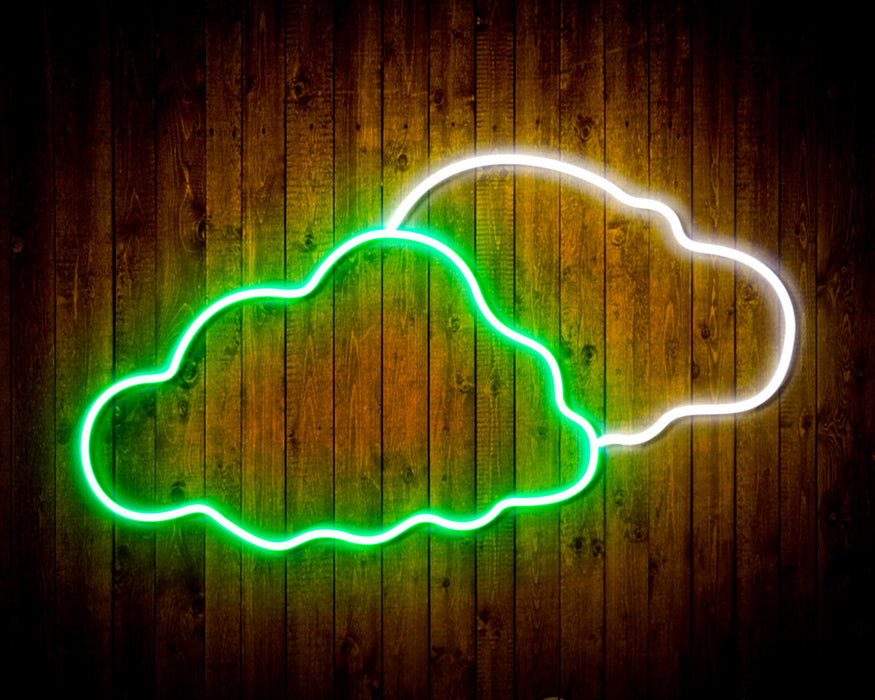 Two Clouds Sky Room Light Flex Silicone LED Neon Sign - Way Up Gifts
