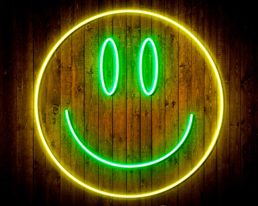 Smiley Face Emoji Flex Silicone LED Neon Sign - Way Up Gifts