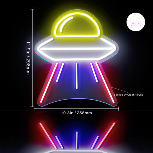 Alien Space Ship UFO Flex Silicone LED Neon Sign - Way Up Gifts