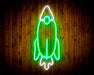 Rocket Space Shuttle Kid Room Flex Silicone LED Neon Sign - Way Up Gifts