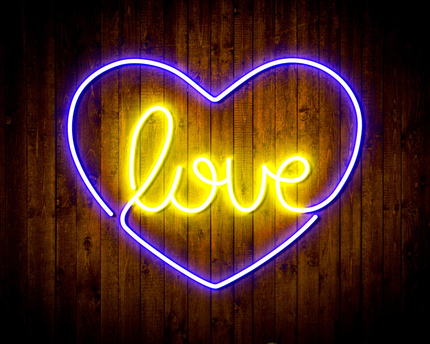 Heart Love Flex Silicone LED Neon Sign - Way Up Gifts