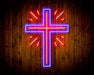 Shining Cross Jesus Christianity Decoration Flex Silicone LED Neon Sign - Way Up Gifts