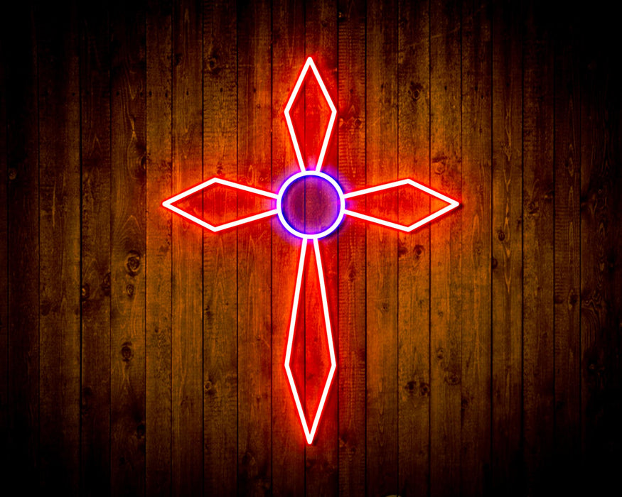 Holy Cross Jesus Christianity Flex Silicone LED Neon Sign - Way Up Gifts