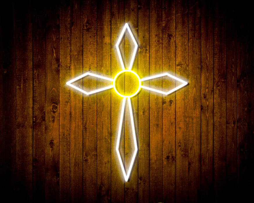 Holy Cross Jesus Christianity Flex Silicone LED Neon Sign - Way Up Gifts