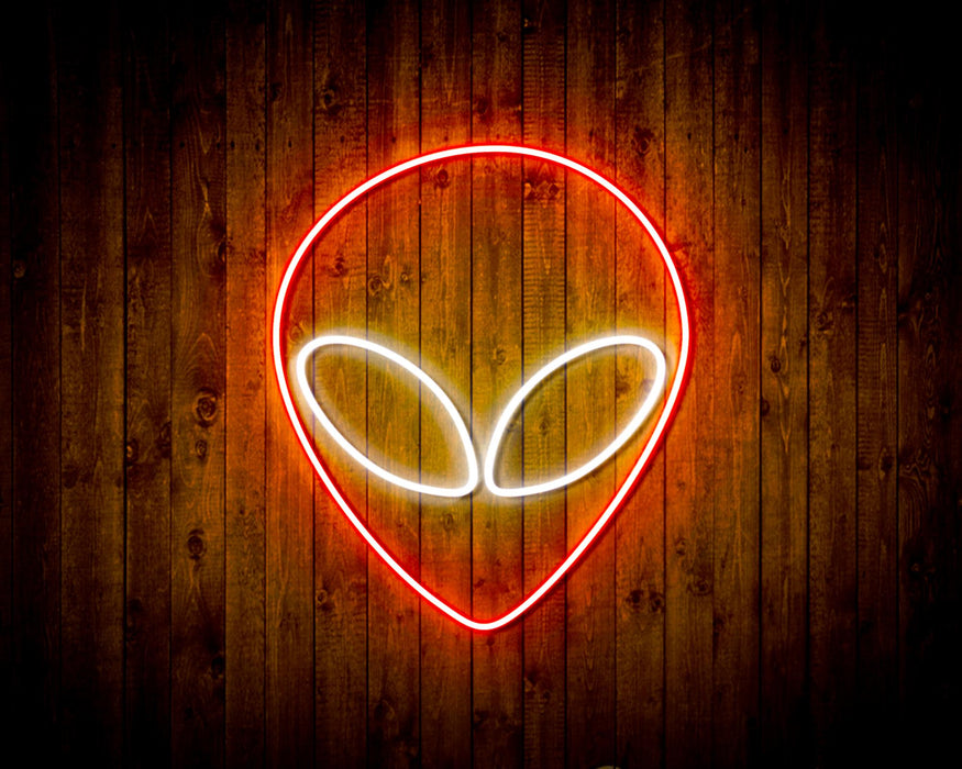 Alien Face Flex Silicone LED Neon Sign - Way Up Gifts