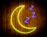 Sleepy Moon Night Light Flex Silicone LED Neon Sign - Way Up Gifts