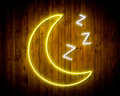 Sleepy Moon Night Light Flex Silicone LED Neon Sign - Way Up Gifts