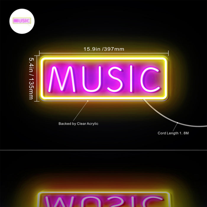 Music Flex Silicone LED Neon Sign - Way Up Gifts