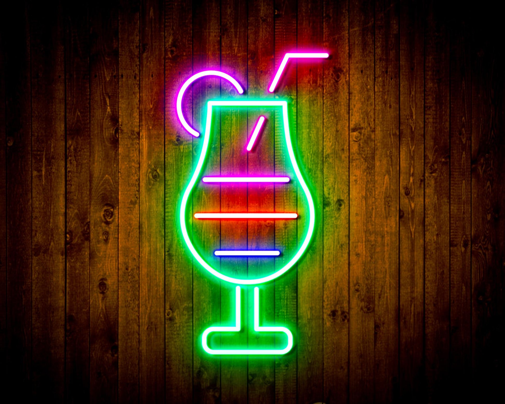 Cocktail Glass Bar Flex Silicone LED Neon Sign - Way Up Gifts