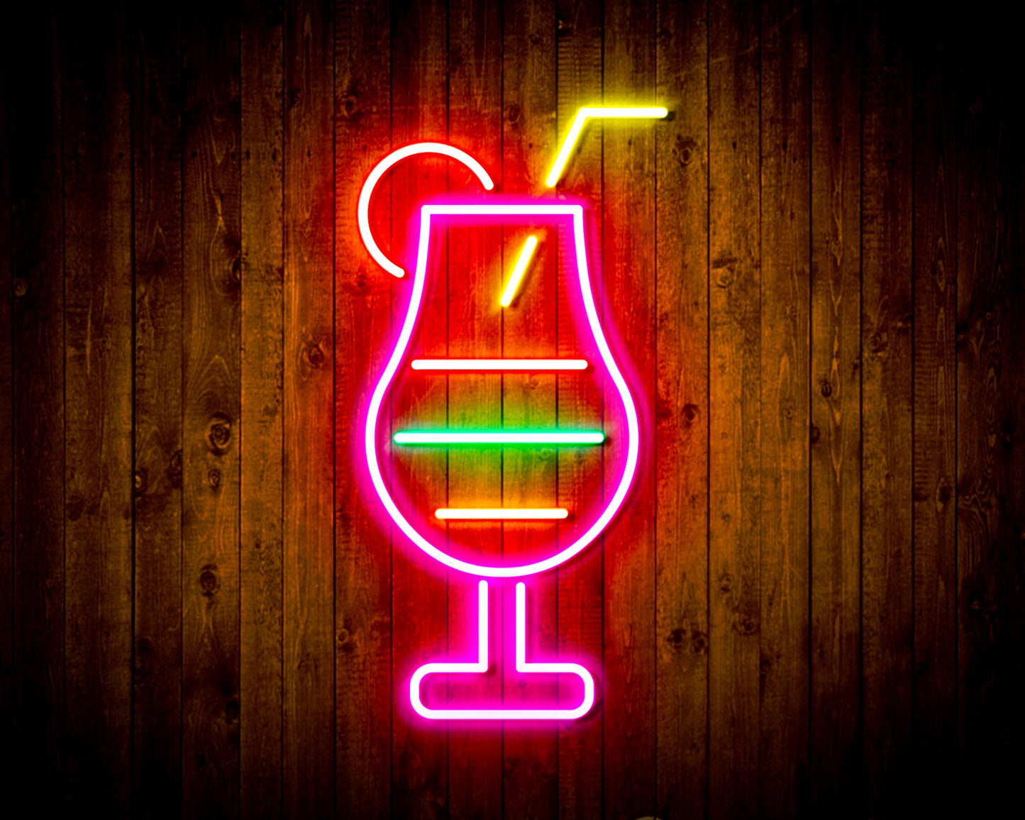 Cocktail Glass Bar Flex Silicone LED Neon Sign - Way Up Gifts