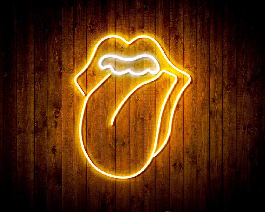 Mouth with Tongue Sticking Out Flex Silicone LED Neon Sign - Way Up Gifts