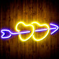 Hearts with Arrow Crush In Love Flex Silicone LED Neon Sign - Way Up Gifts