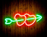 Hearts with Arrow Crush In Love Flex Silicone LED Neon Sign - Way Up Gifts