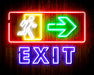 Exit Sign with Arrow Flex Silicone LED Neon Sign - Way Up Gifts