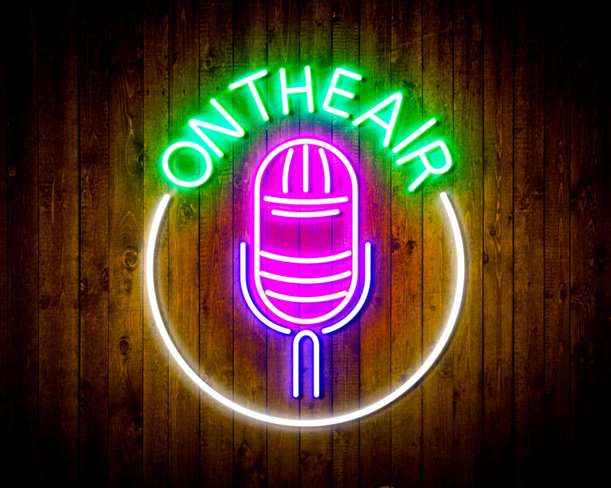 Microphone On The Air Flex Silicone LED Neon Sign - Way Up Gifts