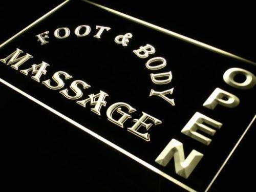 Foot and Body Massage Open LED Neon Light Sign - Way Up Gifts