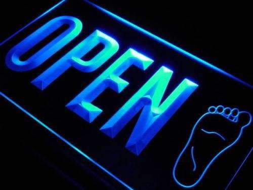 Foot Massage Open LED Neon Light Sign - Way Up Gifts
