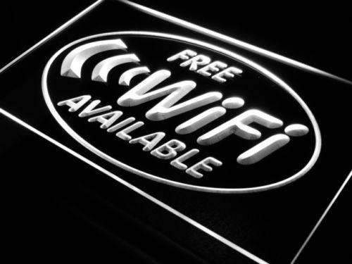 Free Wifi Available LED Neon Light Sign - Way Up Gifts