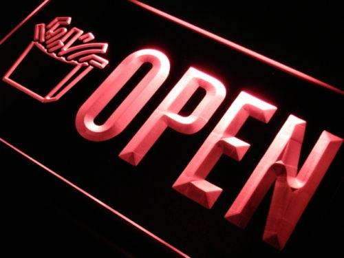 French Fries Fast Food Open LED Neon Light Sign - Way Up Gifts