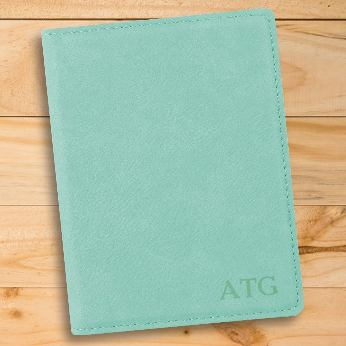 Personalized Mint Green Business Portfolio with Notepad - Way Up Gifts