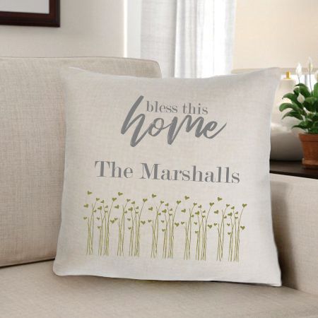 Personalized Bless This Home Throw Pillow - Way Up Gifts