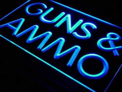 Guns and Ammo LED Neon Light Sign - Way Up Gifts