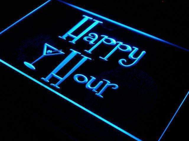 Happy Hour Cocktails LED Neon Light Sign - Way Up Gifts