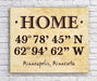 Personalized Home Coordinates Canvas Print - Way Up Gifts