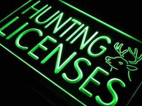 Hunting Licenses LED Neon Light Sign - Way Up Gifts