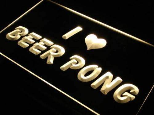 I Love Beer Pong LED Neon Light Sign - Way Up Gifts
