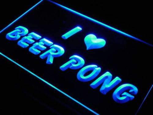 I Love Beer Pong LED Neon Light Sign - Way Up Gifts