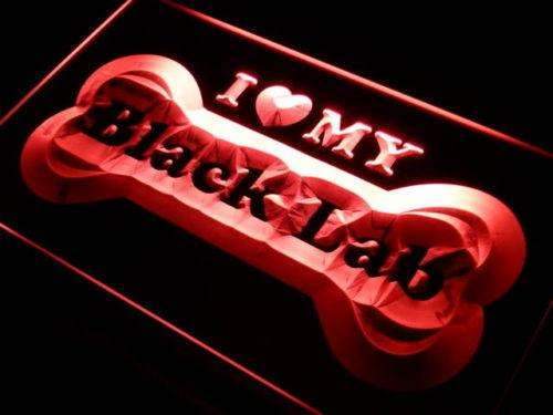 I Love My Black Labrador Retriever LED Neon Light Sign - Way Up Gifts
