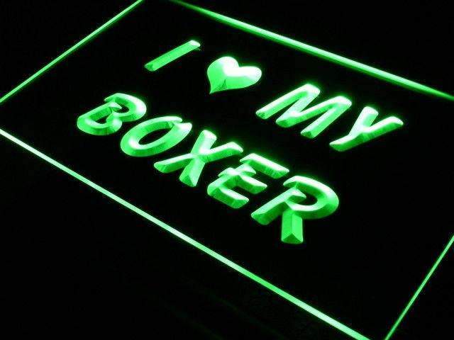 I Love My Boxer LED Neon Light Sign - Way Up Gifts