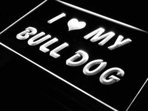 I Love My Bull Dog LED Neon Light Sign - Way Up Gifts
