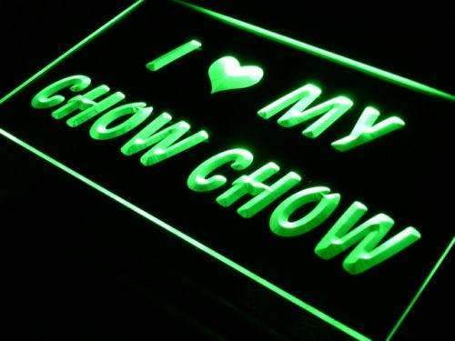 I Love My Chow Chow Dog LED Neon Light Sign - Way Up Gifts