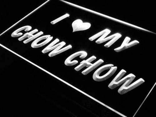 I Love My Chow Chow Dog LED Neon Light Sign - Way Up Gifts