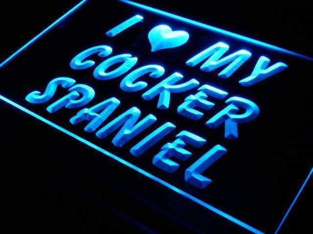 I Love My Cocker Spaniel LED Neon Light Sign - Way Up Gifts